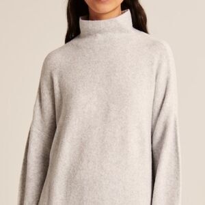 Gray turtleneck sweater